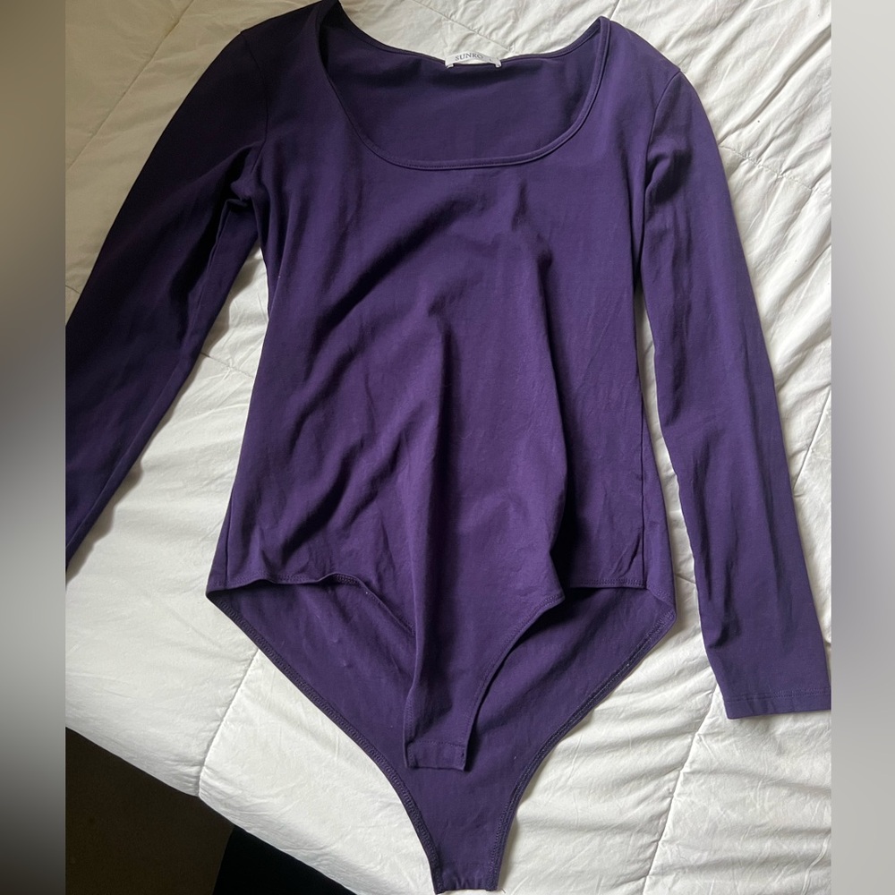 Purple Long Sleeve Bodysuit